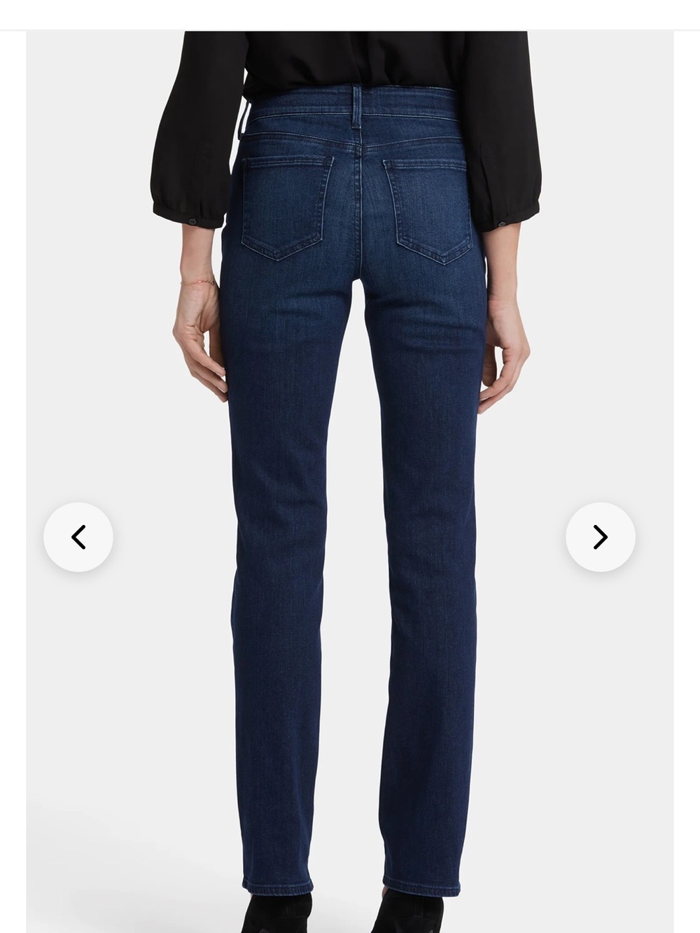 NYDJ Women's High-Rise Straight Leg Jeans in Dark Indigo 16W